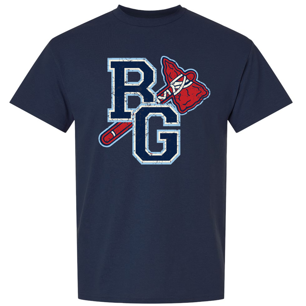 BG Braves Vintage Tomahawk Unisex DryBlend Tee