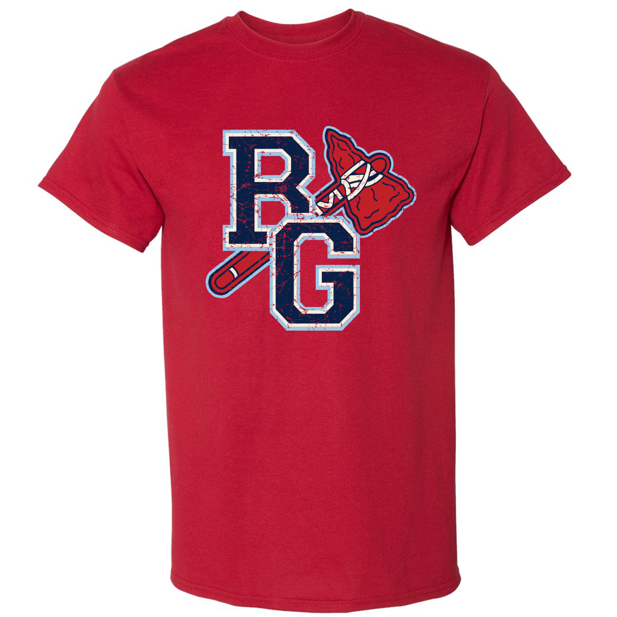 BG Braves Vintage Tomahawk Unisex DryBlend Tee