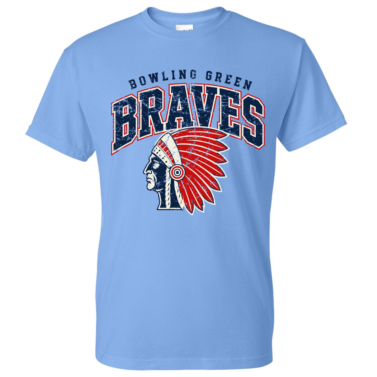 BG Braves Vintage Chief Unisex DryBlend Tee