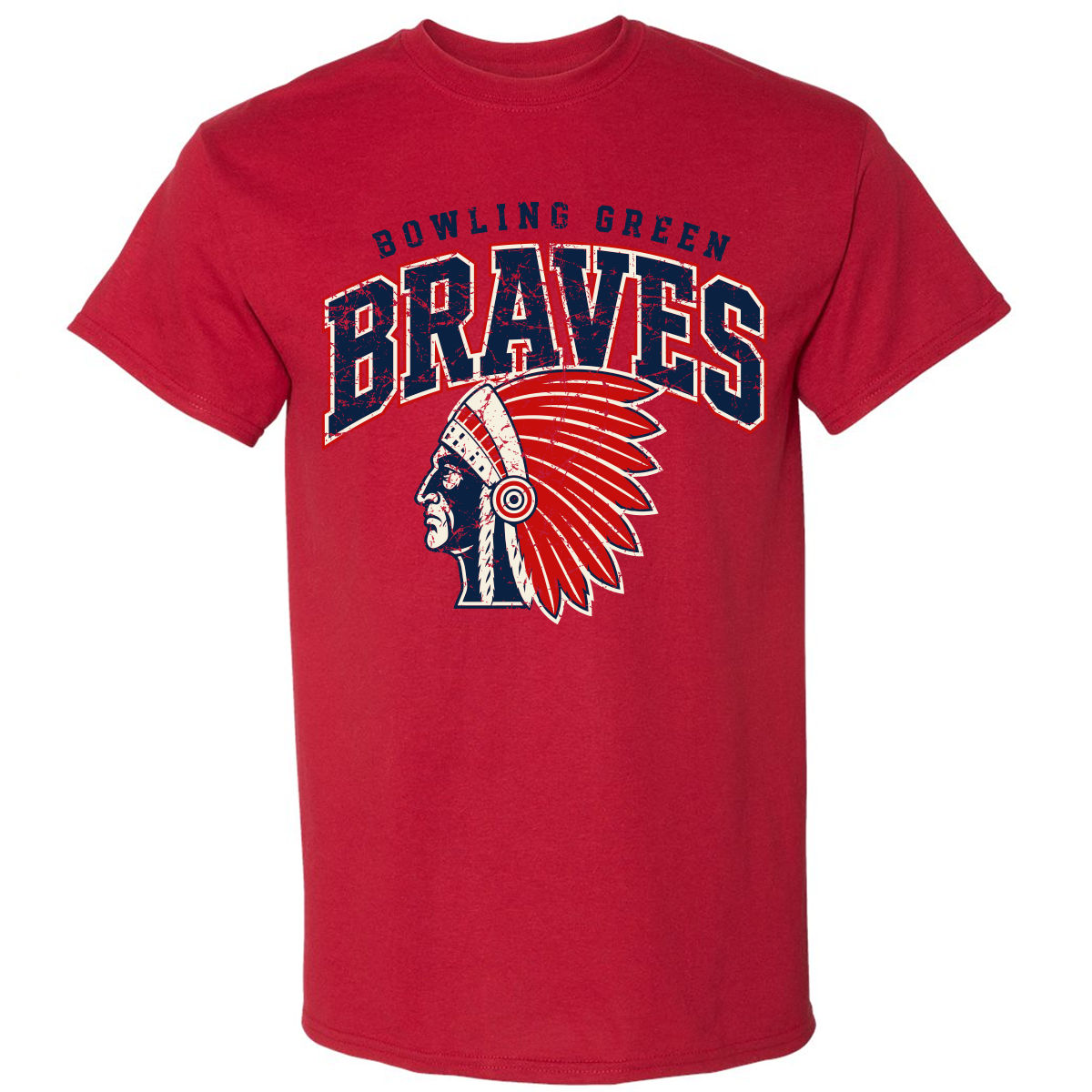 BG Braves Vintage Chief Unisex DryBlend Tee