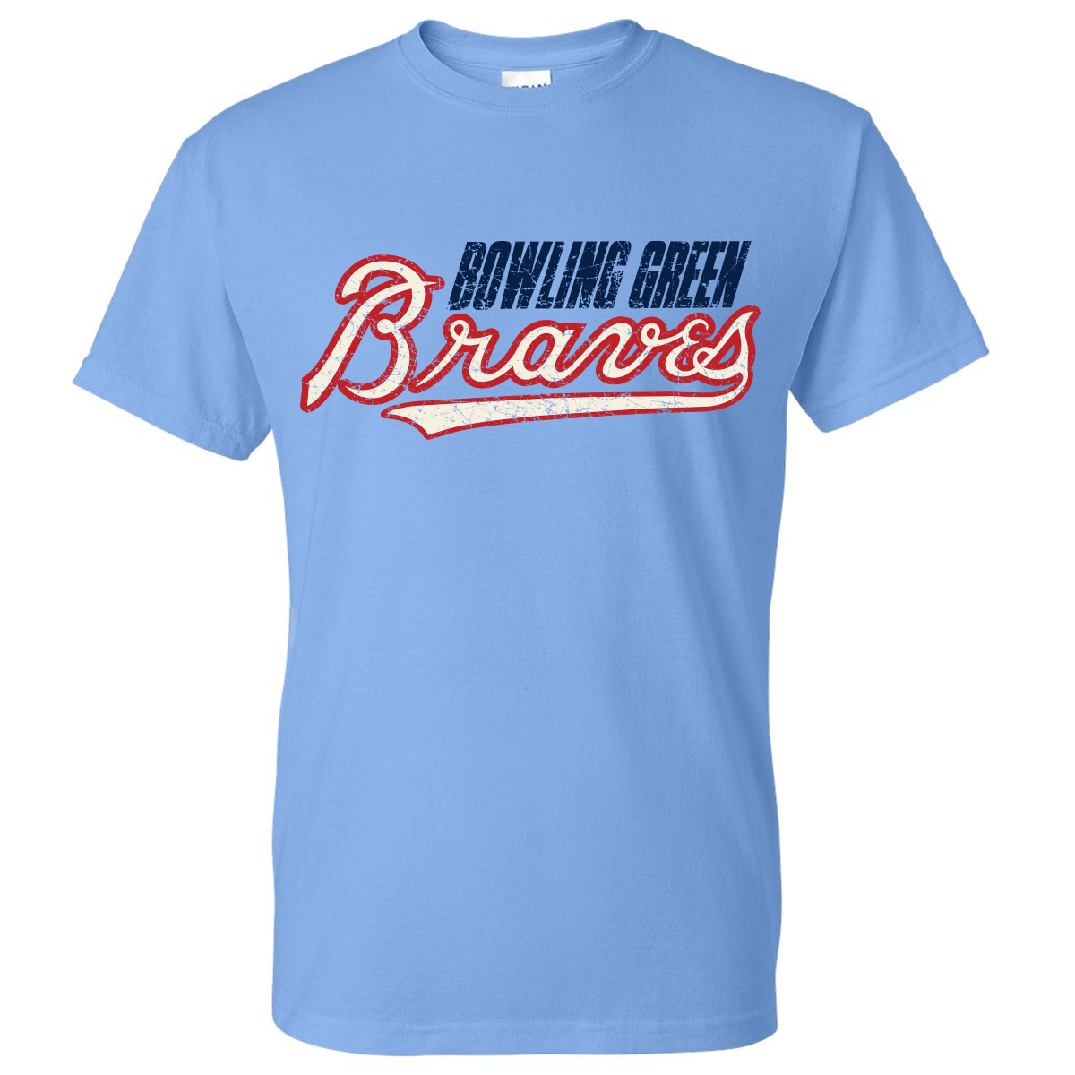 BG Braves Script Logo Unisex DryBlend Tee